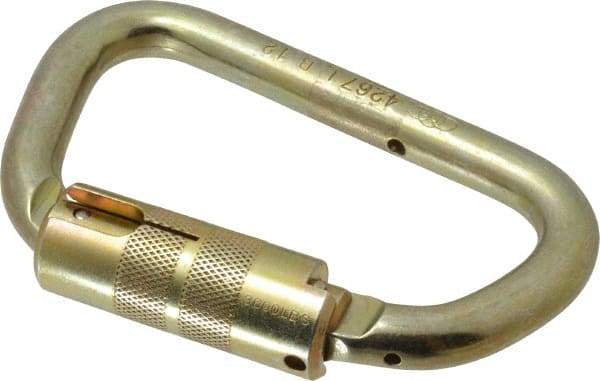 Miller - 400 Lb. Capacity Locking Carabiner - 1 Inch, Screw Lock Gate, Steel - Benchmark Tooling