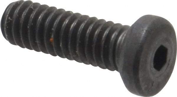 Unbrako - #8-32 UNC Hex Socket Drive, Low Socket Cap Screw - Alloy Steel, Black Oxide Finish, 1/2" Length Under Head - Benchmark Tooling