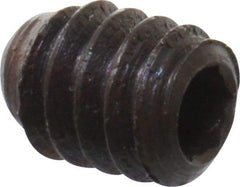 Unbrako - #3-48 UNC, 1/8" OAL, Cup Point Set Screw - Grade 8 Alloy Steel, 0.05" Key - Benchmark Tooling