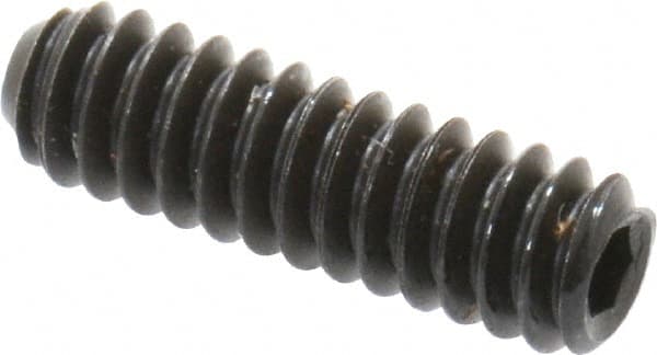 Unbrako - #4-40 UNC, 3/8" OAL, Cup Point Set Screw - Grade 8 Alloy Steel, 0.05" Key - Benchmark Tooling