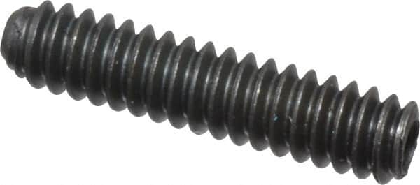 Unbrako - #4-40 UNC, 1/2" OAL, Cup Point Set Screw - Grade 8 Alloy Steel, 0.05" Key - Benchmark Tooling