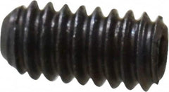 Unbrako - #5-40 UNC, 1/4" OAL, Cup Point Set Screw - Grade 8 Alloy Steel, 1/16" Key - Benchmark Tooling