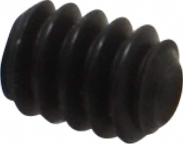 Unbrako - #6-32 UNC, 3/16" OAL, Cup Point Set Screw - Grade 8 Alloy Steel, 1/16" Key - Benchmark Tooling