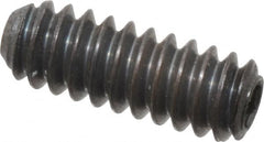 Unbrako - #6-32 UNC, 3/8" OAL, Cup Point Set Screw - Grade 8 Alloy Steel, 1/16" Key - Benchmark Tooling