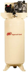 Ingersoll-Rand - 3 hp, 60 Gal Stationary Electric Vertical Air Compressor - Single Phase, 135 Max psi, 230 Volt - Benchmark Tooling