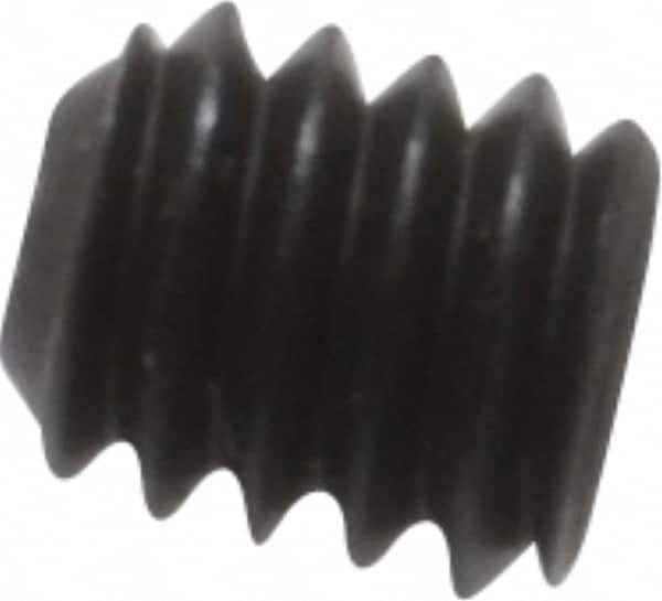 Unbrako - #8-32 UNC, 3/16" OAL, Cup Point Set Screw - Grade 8 Alloy Steel, 5/64" Key - Benchmark Tooling