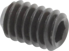 Unbrako - #8-32 UNC, 1/4" OAL, Cup Point Set Screw - Grade 8 Alloy Steel, 5/64" Key - Benchmark Tooling