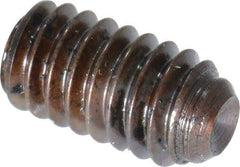 Unbrako - #8-32 UNC, 5/16" OAL, Cup Point Set Screw - Grade 8 Alloy Steel, 5/64" Key - Benchmark Tooling