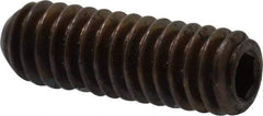 Unbrako - #8-32 UNC, 1/2" OAL, Cup Point Set Screw - Grade 8 Alloy Steel, 5/64" Key - Benchmark Tooling