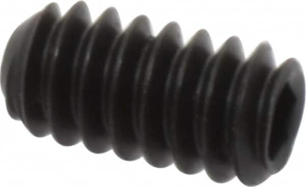 Unbrako - #10-24 UNC, 3/8" OAL, Cup Point Set Screw - Grade 8 Alloy Steel, 3/32" Key - Benchmark Tooling