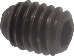 Unbrako - #10-32 UNF, 1/4" OAL, Cup Point Set Screw - Grade 8 Alloy Steel, 3/32" Key - Benchmark Tooling