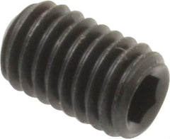 Unbrako - #10-32 UNF, 5/16" OAL, Cup Point Set Screw - Grade 8 Alloy Steel, 3/32" Key - Benchmark Tooling