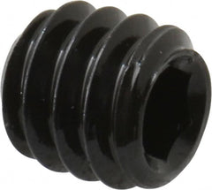 Unbrako - 1/4-20 UNC, 1/4" OAL, Cup Point Set Screw - Grade 8 Alloy Steel, 1/8" Key - Benchmark Tooling