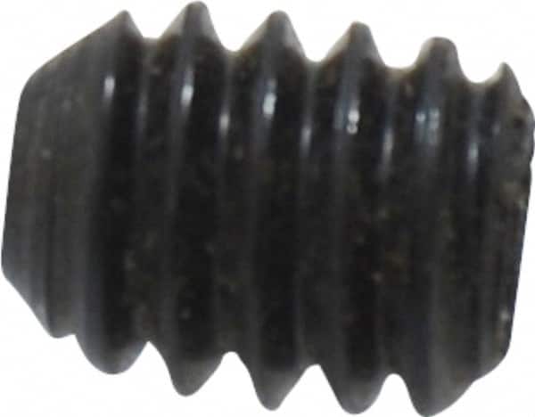 Unbrako - 1/4-20 UNC, 5/16" OAL, Cup Point Set Screw - Grade 8 Alloy Steel, 1/8" Key - Benchmark Tooling