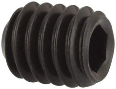 Unbrako - 5/16-18 UNC, 3/8" OAL, Cup Point Set Screw - Grade 8 Alloy Steel, 3/32" Key - Benchmark Tooling