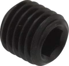 Unbrako - 5/16-24 UNF, 5/16" OAL, Cup Point Set Screw - Grade 8 Alloy Steel, 3/32" Key - Benchmark Tooling