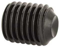 Unbrako - 5/16-24 UNF, 3/8" OAL, Cup Point Set Screw - Grade 8 Alloy Steel, 3/32" Key - Benchmark Tooling
