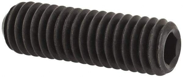 Unbrako - 3/8-16 UNC, 1-1/4" OAL, Cup Point Set Screw - Grade 8 Alloy Steel, 3/16" Key - Benchmark Tooling