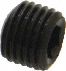 Unbrako - 3/8-24 UNF, 5/16" OAL, Cup Point Set Screw - Grade 8 Alloy Steel, 3/16" Key - Benchmark Tooling