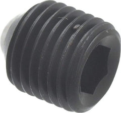 Unbrako - 3/8-24 UNF, 3/8" OAL, Cup Point Set Screw - Grade 8 Alloy Steel, 3/16" Key - Benchmark Tooling