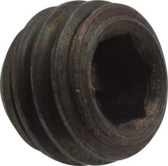 Unbrako - 1/2-13 UNC, 3/8" OAL, Cup Point Set Screw - Grade 8 Alloy Steel, 1/4" Key - Benchmark Tooling