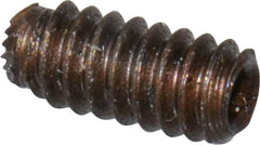 Unbrako - #4-40 UNC, 1/4" OAL, Knurled Cup Point Set Screw - Grade 8 Alloy Steel, 1/2" Key - Benchmark Tooling