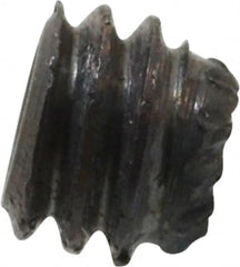 Unbrako - #8-32 UNC, 1/8" OAL, Knurled Cup Point Set Screw - Grade 8 Alloy Steel, 5/64" Key - Benchmark Tooling