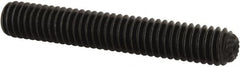 Unbrako - 5/16-18 UNC, 2" OAL, Knurled Cup Point Set Screw - Grade 8 Alloy Steel, 5/32" Key - Benchmark Tooling
