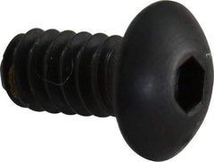 Unbrako - #4-40 UNC Hex Socket Drive, Button Screw - Alloy Steel, Black Oxide Finish, 1/4" Length Under Head - Benchmark Tooling