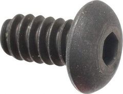 Unbrako - #6-32 UNC Hex Socket Drive, Button Screw - Alloy Steel, Black Oxide Finish, 1/4" Length Under Head - Benchmark Tooling