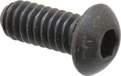 Unbrako - 1/4-20 UNC Hex Socket Drive, Button Screw - Alloy Steel, Black Oxide Finish, 5/8" Length Under Head - Benchmark Tooling