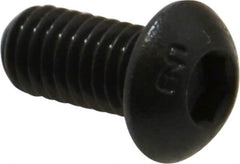 Unbrako - M6x1.00 Metric Coarse Hex Socket Drive, Button Screw - Alloy Steel, Black Oxide Finish, 12mm Length Under Head - Benchmark Tooling