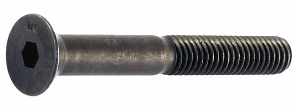 Unbrako - M6x1.00 Metric Coarse Hex Socket Drive, 90 to 92° Flat Screw - Grade 12.9 Alloy Steel, Black Oxide Finish, 40mm OAL - Benchmark Tooling