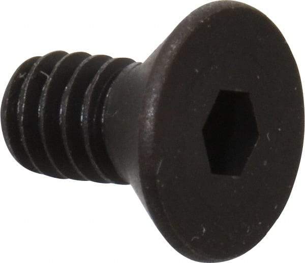 Unbrako - #5-40 UNC Hex Socket Drive, 82° Flat Screw - Alloy Steel, Black Oxide Finish, 1/4" OAL - Benchmark Tooling