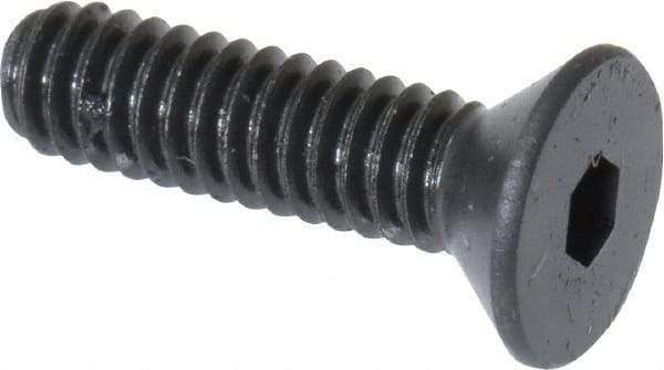 Unbrako - #5-40 UNC Hex Socket Drive, 82° Flat Screw - Alloy Steel, Black Oxide Finish, 1/2" OAL - Benchmark Tooling