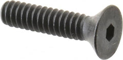 Unbrako - #6-32 UNC Hex Socket Drive, 82° Flat Screw - Alloy Steel, Black Oxide Finish, 5/8" OAL - Benchmark Tooling