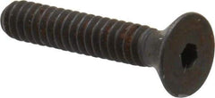 Unbrako - #6-32 UNC Hex Socket Drive, 82° Flat Screw - Alloy Steel, Black Oxide Finish, 3/4" OAL - Benchmark Tooling