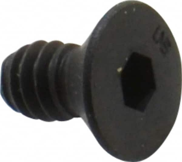 Unbrako - #10-24 UNC Hex Socket Drive, 82° Flat Screw - Alloy Steel, Black Oxide Finish, 3/8" OAL - Benchmark Tooling