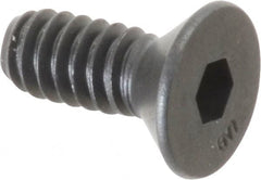 Unbrako - #10-24 UNC Hex Socket Drive, 82° Flat Screw - Alloy Steel, Black Oxide Finish, 1/2" OAL - Benchmark Tooling