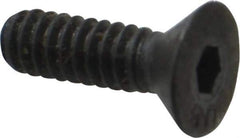 Unbrako - #10-24 UNC Hex Socket Drive, 82° Flat Screw - Alloy Steel, Black Oxide Finish, 5/8" OAL - Benchmark Tooling