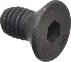 Unbrako - #10-32 UNF Hex Socket Drive, 82° Flat Screw - Alloy Steel, Black Oxide Finish, 3/8" OAL - Benchmark Tooling