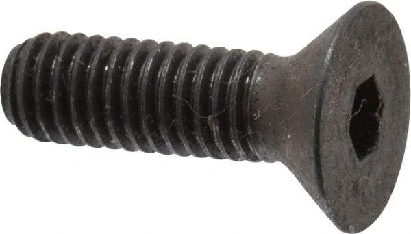 Unbrako - #10-32 UNF Hex Socket Drive, 82° Flat Screw - Alloy Steel, Black Oxide Finish, 5/8" OAL - Benchmark Tooling