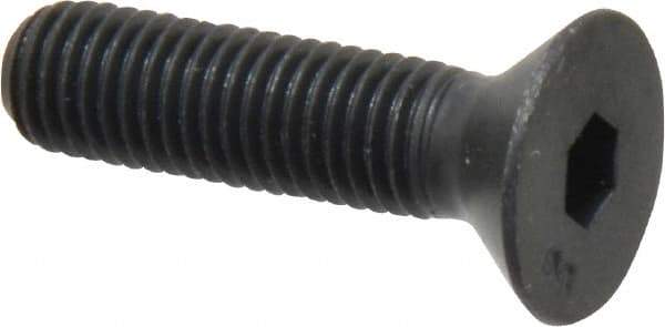 Unbrako - 1/4-28 UNF Hex Socket Drive, 82° Flat Screw - Alloy Steel, Black Oxide Finish, 1" OAL - Benchmark Tooling