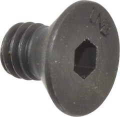 Unbrako - 5/16-18 UNC Hex Socket Drive, 82° Flat Screw - Alloy Steel, Black Oxide Finish, 1/2" OAL - Benchmark Tooling