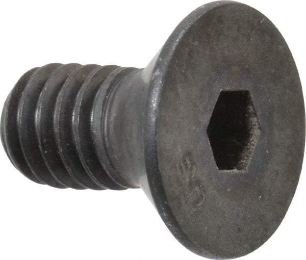 Unbrako - 5/16-18 UNC Hex Socket Drive, 82° Flat Screw - Alloy Steel, Black Oxide Finish, 5/8" OAL - Benchmark Tooling