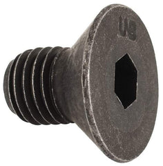 Unbrako - 5/16-24 UNF Hex Socket Drive, 82° Flat Screw - Alloy Steel, Black Oxide Finish, 1/2" OAL - Benchmark Tooling