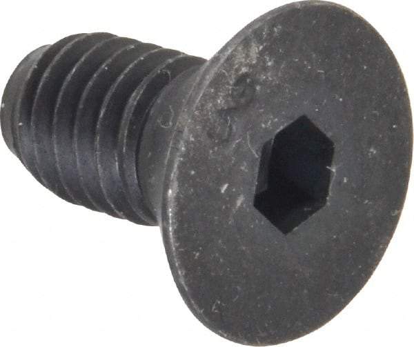 Unbrako - 3/8-16 UNC Hex Socket Drive, 82° Flat Screw - Alloy Steel, Black Oxide Finish, 3/4" OAL - Benchmark Tooling