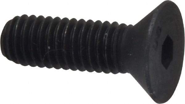 Unbrako - 3/8-16 UNC Hex Socket Drive, 82° Flat Screw - Alloy Steel, Black Oxide Finish, 1-1/4" OAL - Benchmark Tooling