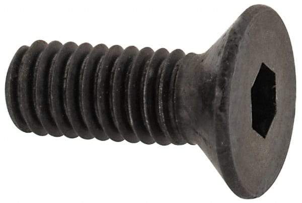 Unbrako - M3x0.50 Metric Coarse Hex Socket Drive, 90 to 92° Flat Screw - Grade 12.9 Alloy Steel, Black Oxide Finish, 8mm OAL - Benchmark Tooling