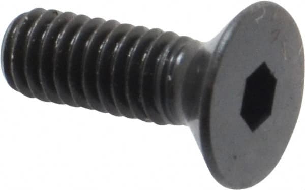 Unbrako - M4x0.70 Metric Coarse Hex Socket Drive, 90 to 92° Flat Screw - Grade 12.9 Alloy Steel, Black Oxide Finish, 12mm OAL - Benchmark Tooling